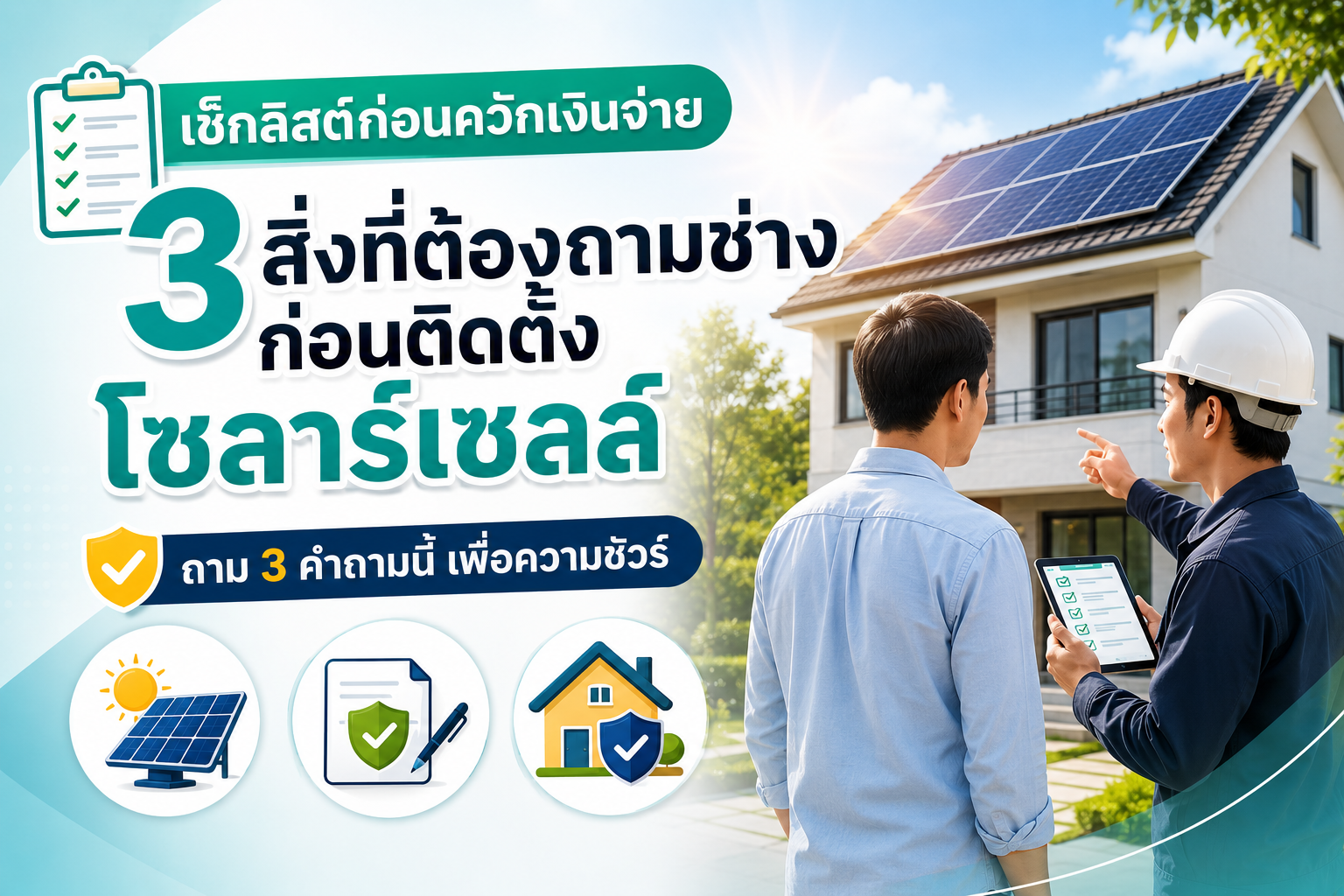 เช็กลิสต์ก่อนควักเงินจ่าย: 3 สิ่งที่ต้องถามช่างก่อนติดตั้ง