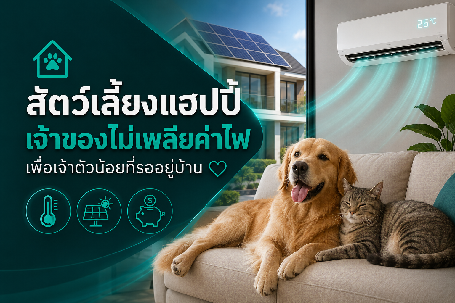 สัตว์เลี้ยงแฮปปี้ เจ้าของไม่เพลียค่าไฟ: เพื่อเจ้าตัวน้อยที่รออยู่บ้าน